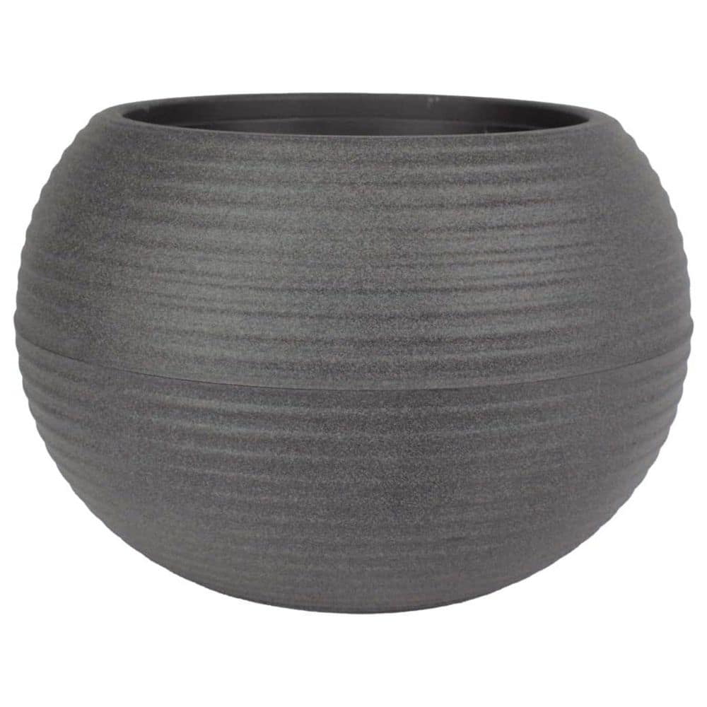 12 Inch Atlas Sphere Planter, Round Plastic Plant Pot, Gray price history on PriceWatchPro