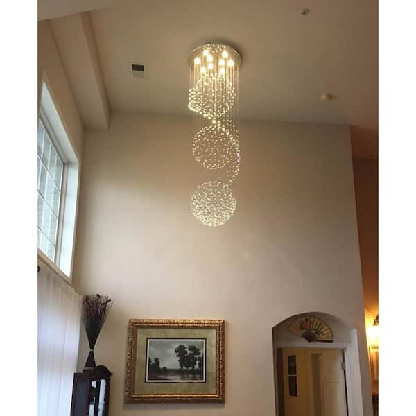 clear ball chandelier