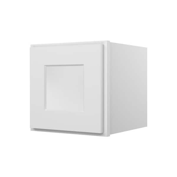 HOMLUX 12 in. W X 12 in. D X 12 in. H in Shaker White Ready to Assemble Wall Kitchen Cabinet Glasses NOT Included
