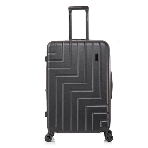 DUKAP Zahav Light-Weight 28 in. Black Hardside Spinner Luggage Roller Suitcase
