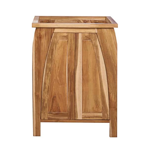 Tranquility 24 in. L Teak Vanity Cabinet Only in Natural Teak