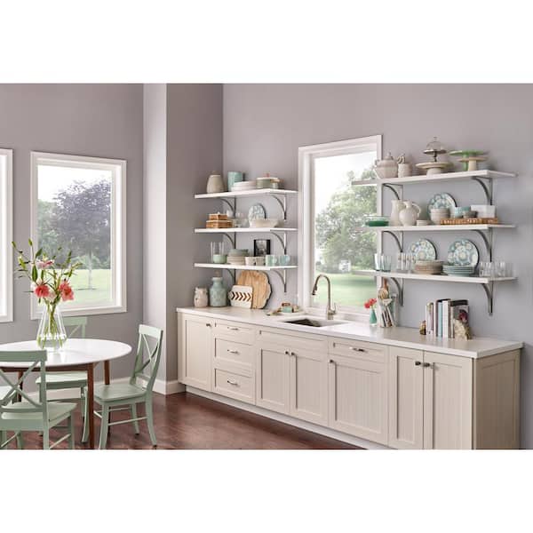 White Solid Wood Shelf Kit 48 in. W x 16 in. D