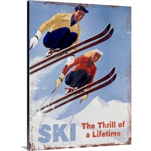 "Ski The Thrill of a Lifetime Vintage Advertising Poster" by Great BIG Canvas Canvas Wall Art