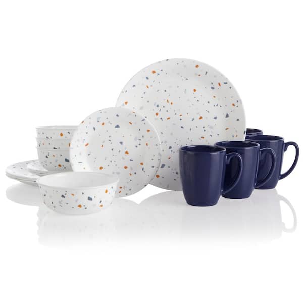 Corelle 16-Piece Casual Terrazzo Glass Dinnerware Set (Service for 4)
