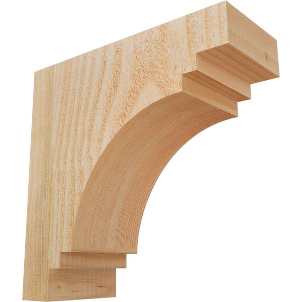 Ekena Millwork 4 in. x 10 in. x 10 in. Douglas Fir Pescadero Rough Sawn Corbel