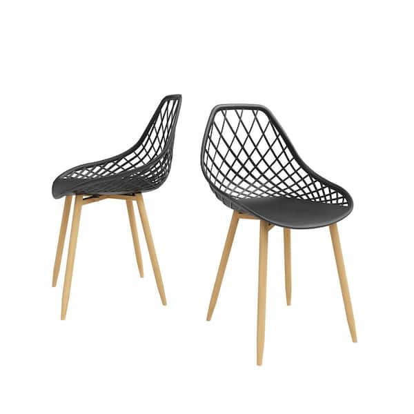 Jamesdar Kurv Black/Natural Dining Chair (Set of 2)