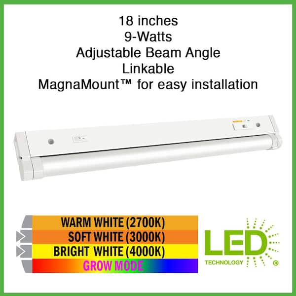 Under-Cabinet 9-LED Light with 3 Rotating Lights 
