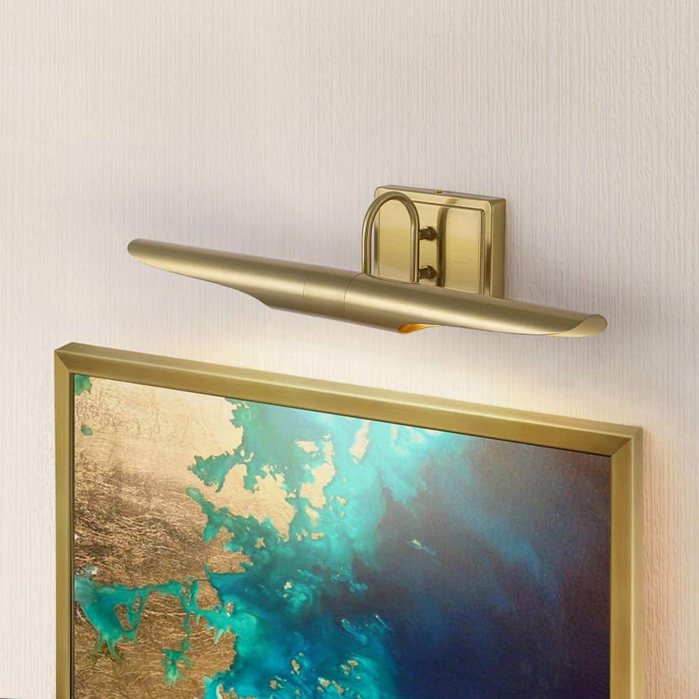 23.6 in. 2-Light Brass Picture Light 360° Rotatable Wall Sconce for Artwork Poster Library Bedroom Living Room price history on PriceWatchPro