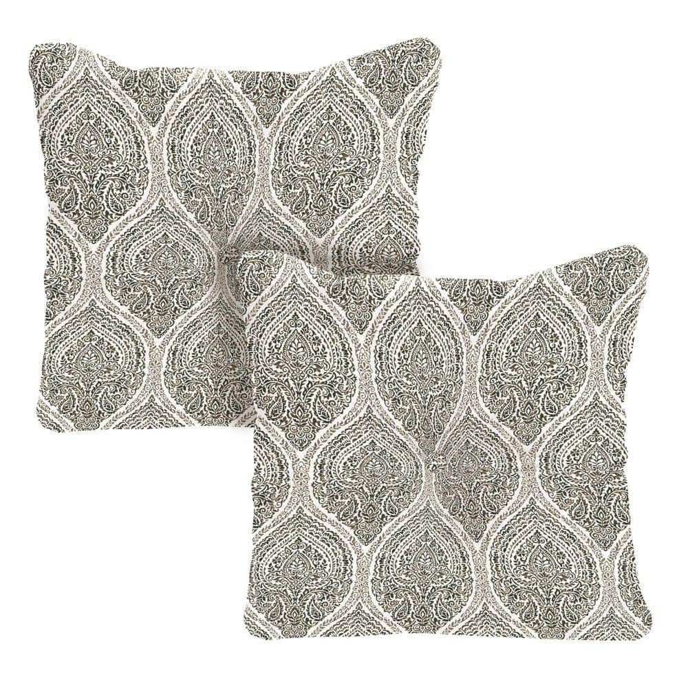 24 in. W x 24 in. H x 5 in. T Square Tufted Outdoor Chair Back Cushion in Andorra Umber (2-Pack) price history on PriceWatchPro