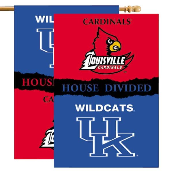 BSI Products NCAA 28 in. x 40 in. Kentucky/Louisville Rivalry House Divided Flag