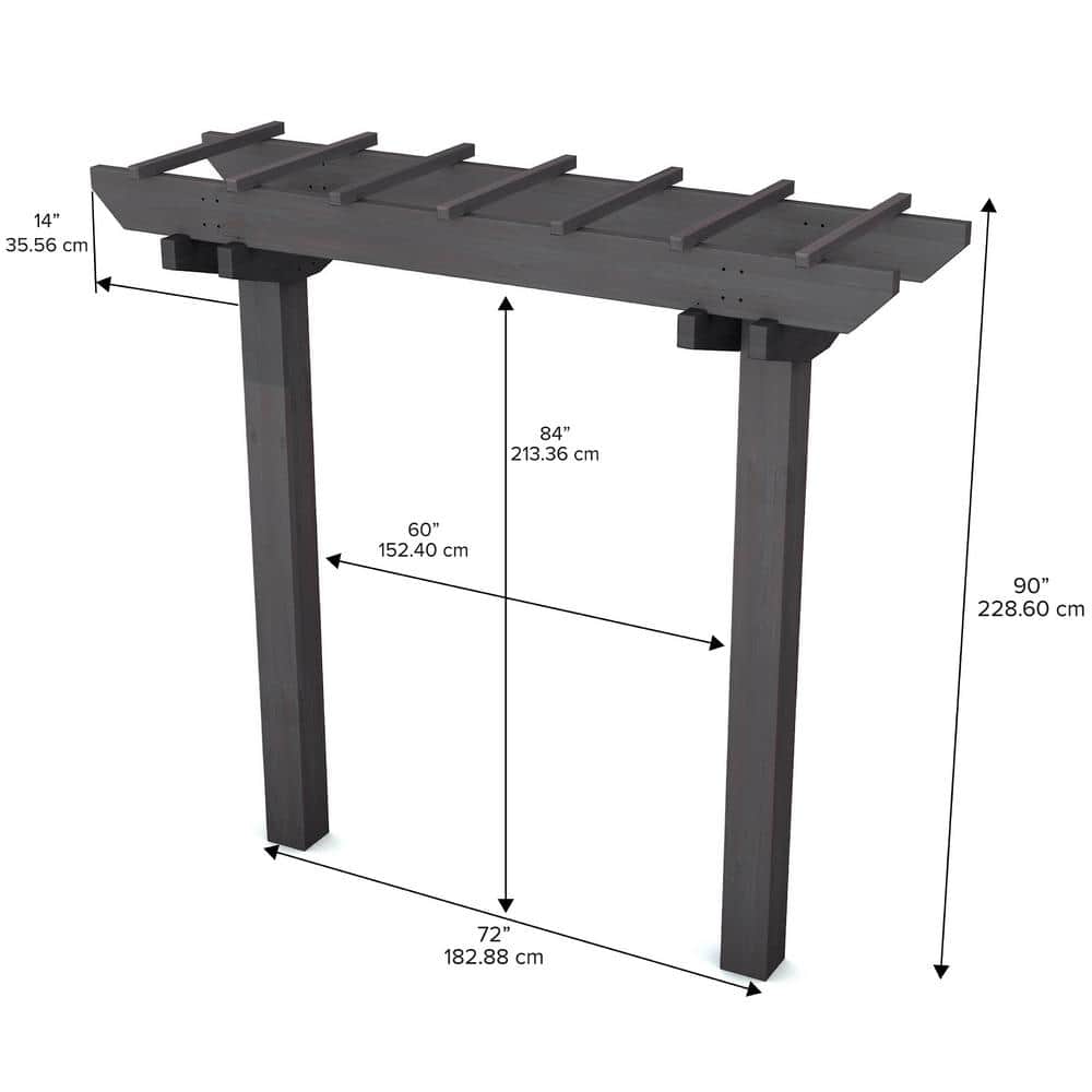 Charcoal Cedar Wildwood Garden Arbor, 91.5"H