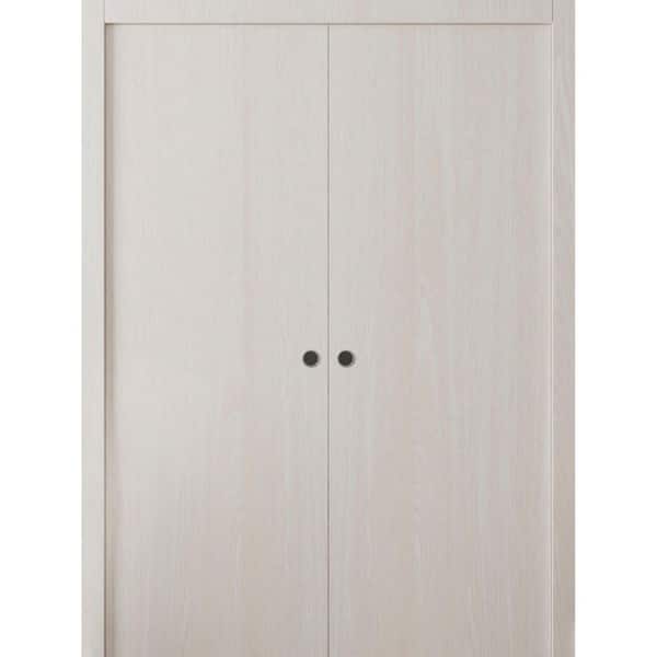 3011 36 in. x 80 in. Universal/Reversible Ash Franko Color Solid Core Wood Sliding Door Kit with Quick Assemble Jamb
