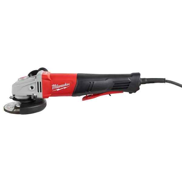 11 Amp Corded 4-1/2 in. or 5 in. Braking Small Angle Grinder Paddle with No-Lock
