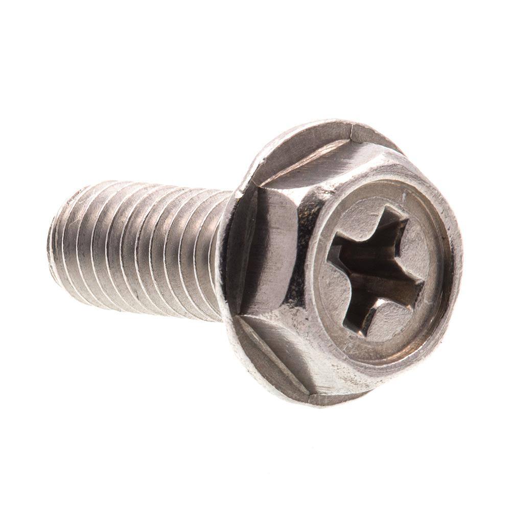 Prime-Line #10-32 x 1/2 in. Grade 18-8 Stainless Steel Phillips Drive  Indented Hex Head Machine Screws (25-Pack) 9012651 The Home Depot