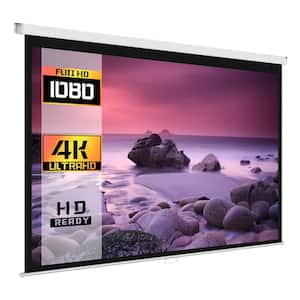 120 in. Manual Projection Screen with White Frame