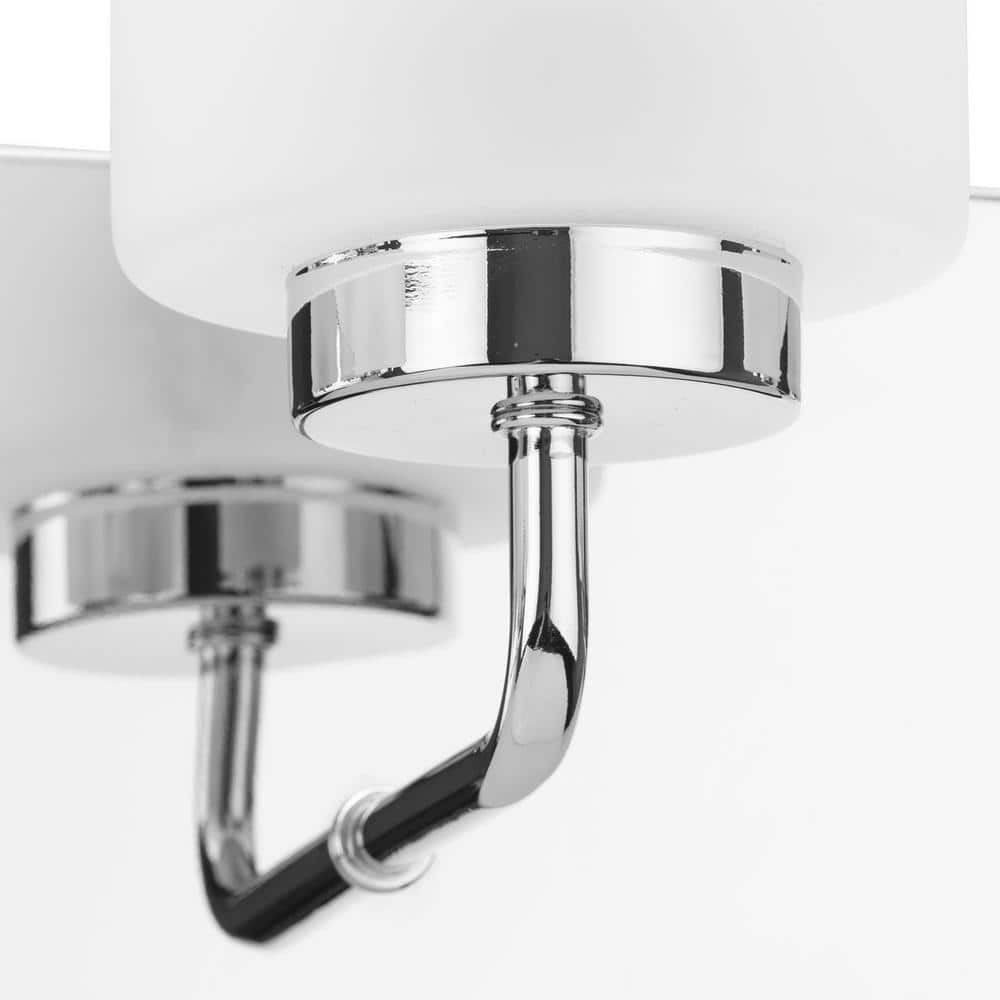 48-Inch Polished Chrome and Etched Glass 6-Light Bath Vanity Fixture