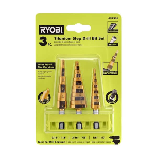Step Drill Bit Set (3-Pieces)