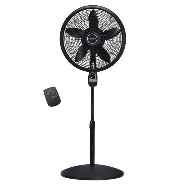 Aoibox 18 in. 3-Speed Oscillating Cyclone Pedestal Standing Fan with Remote and Timer in Black