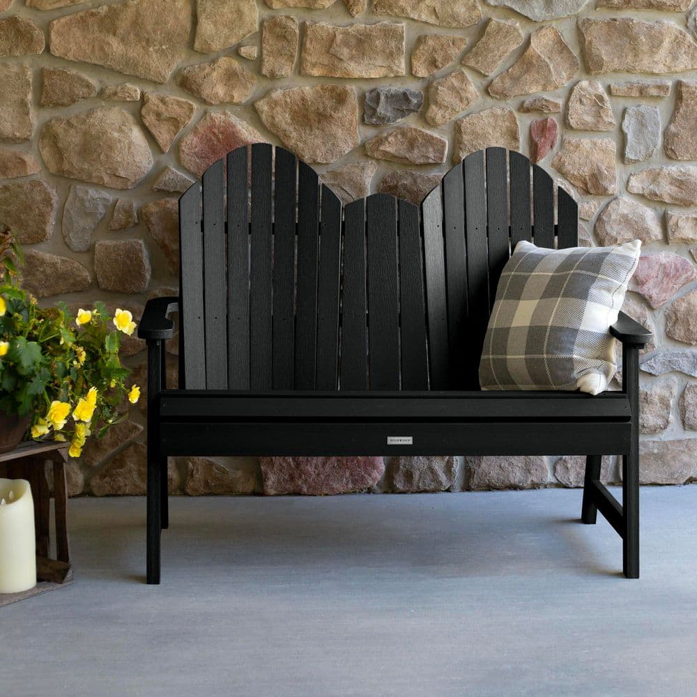 Highwood Hamilton 4ft 2-Person Black Recycled Plastic Dining
