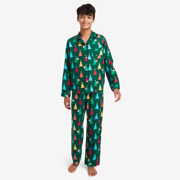 Company Cotton Family Flannel Unisex Button Down Pajama Set