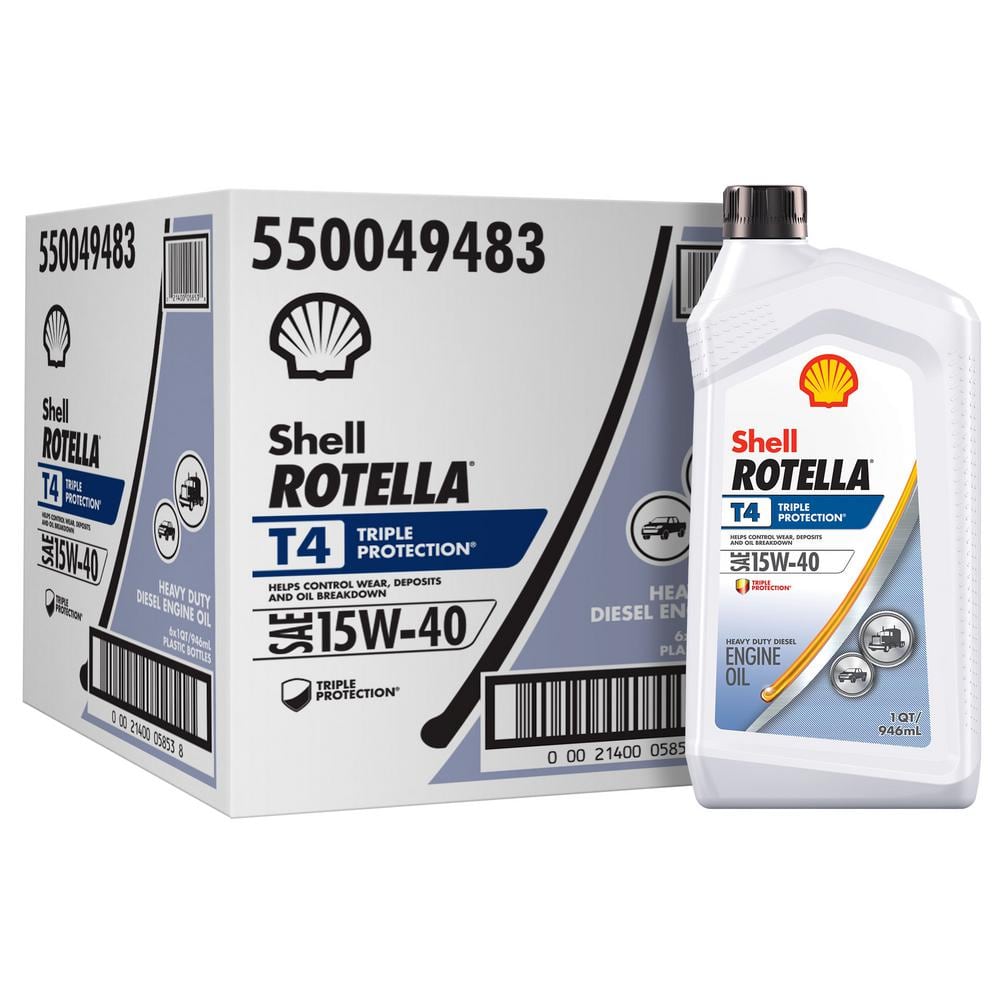 ROTELLA Shell Rotella 32 oz. T4 15W40 Engine Oil 550049483 - The Home Depot