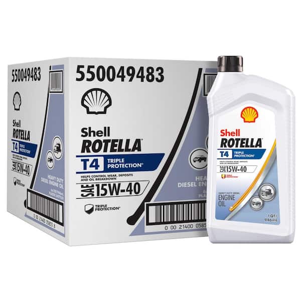 ROTELLA Shell Rotella 32 oz. T4 15W40 Engine Oil 550049483 - The Home Depot