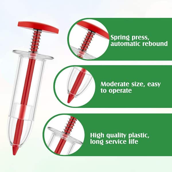 0.1 lb. Plastic Handheld Small Seed Spreader Mini Sowing Seed Dispenser  Sower w/ 2 Transplanting Seed Planter, (4 Pack) OGSA04-3067 - The Home Depot