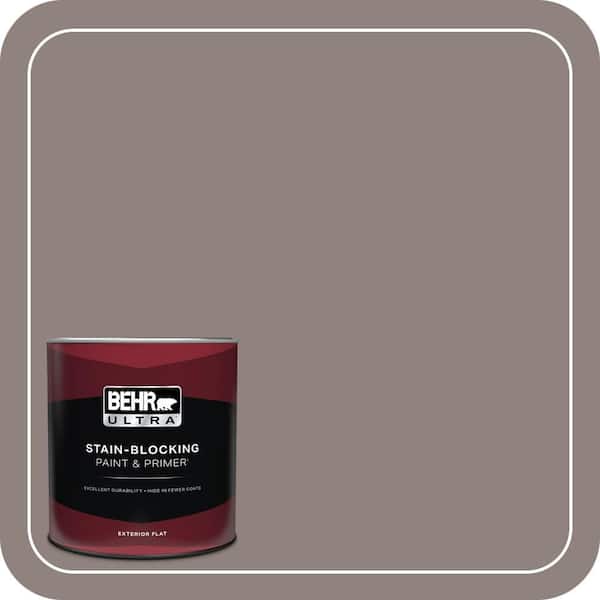 BEHR ULTRA 1 qt. Home Decorators Collection #HDC-CL-22G Roanoke Taupe Flat Exterior Paint & Primer