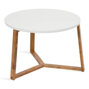 Rioux 26.00 in. D White 18.00 in. H Round MDF Coffee Table