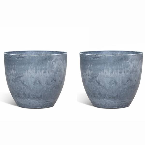 DESwan 10.6 in. Plastic Round Garden Pot (Set of 2)