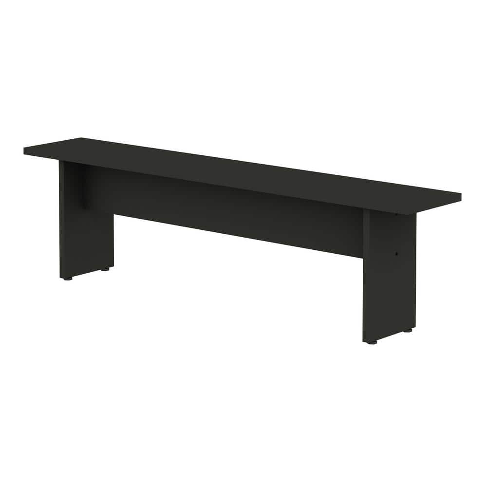 Gray Engineered Wood 3-Piece Modern Dining Set with Benches