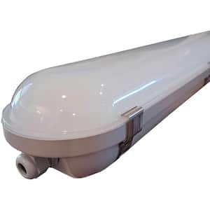 4 ft. 100-Watt Equivalent Integrated LED White Vapor Tight 5680 Lumens Commercial High Bay Light
