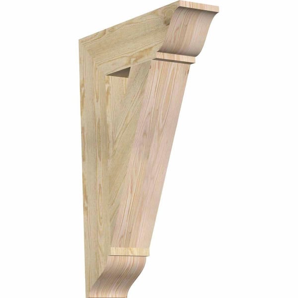 Ekena Millwork 6 in. x 34 in. x 22 in. Douglas Fir Traditional Rough Sawn Bracket