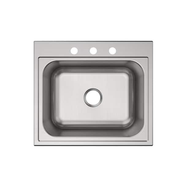 Elkay Parkway 25 in. Drop-in Single Bowl 20-Gauge Stainless Steel Kitchen Sink Only