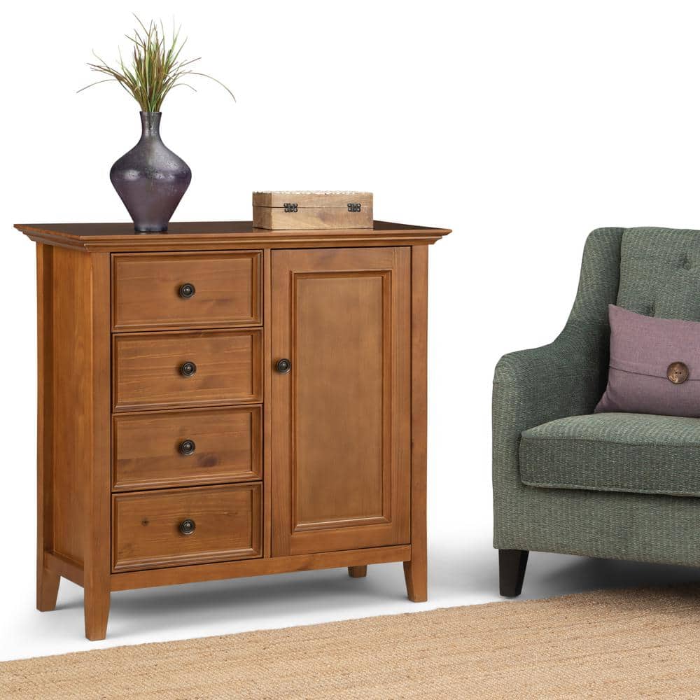 Amherst Transitional Medium Storage Cabinet with Adjustable Shelves in Light Golden Brown