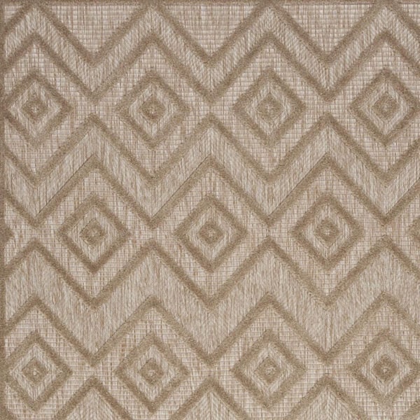 Beige 5 ft. x 7 ft. Woven Polypropylene, Polyester Indoor/Outdoor Area Rug