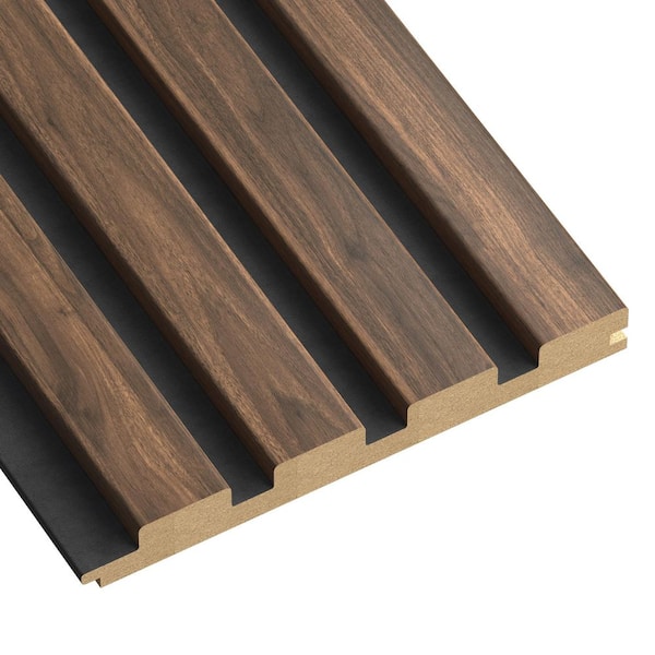 104 in. x 5.9 in x 0.7 in. Solid Wood Wall 4 Grid Cladding Siding Board (Set of 3-Piece)