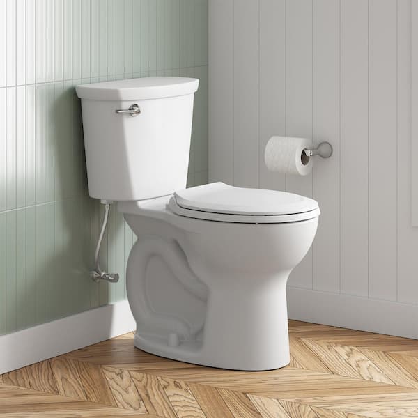 Cadet 12 in. Antimicrobial 2-Piece 1.28 GPF Single Flush Chair Height Round Toilet with Slow Close Seat in White