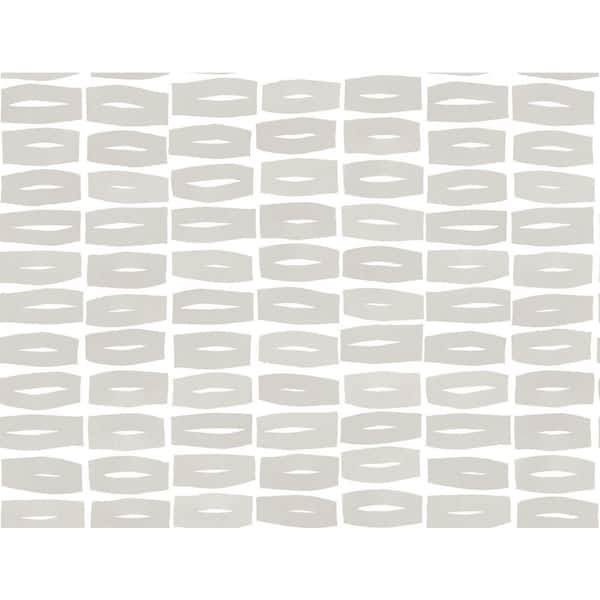 Grey Modernist Motif Lichen Wallpaper
