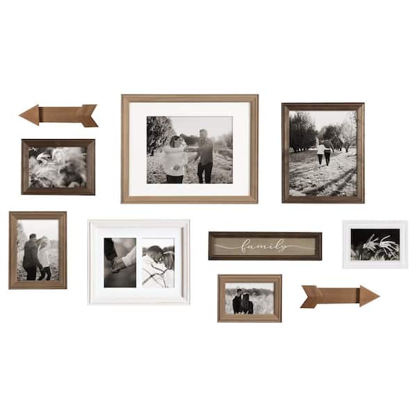 Kate and Laurel Bordeaux Gray Picture Frame (Set of 10)