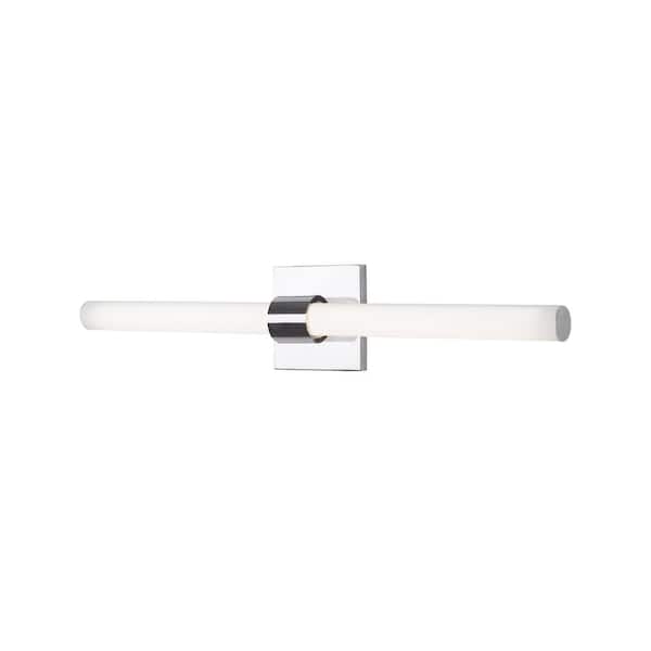 KUZCO Mendocino 24-in 1 Light 31-Watt Chrome Integrated LED Vanity Light
