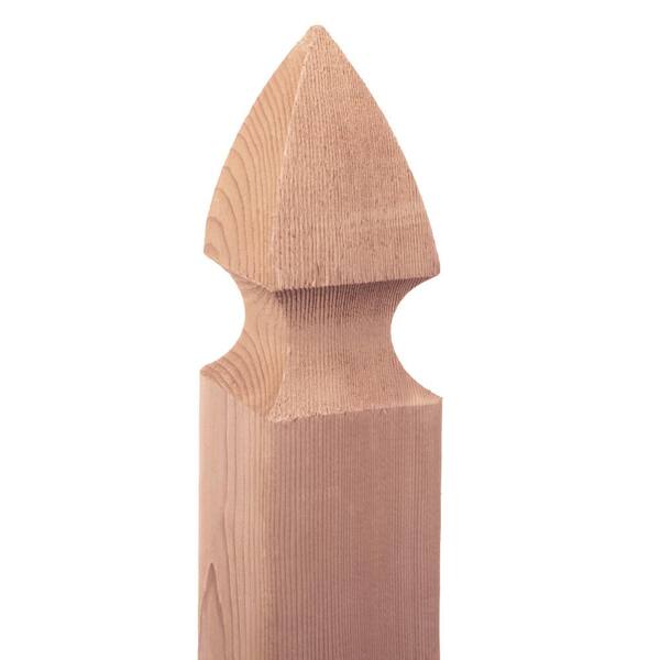 4 in. x 4 in. x 5 ft. Cedar French Gothic Fence Post 312704 The Home