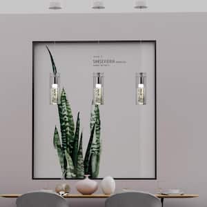 8-Watt Integrated LED Chrome Pendant with Crystal Bubble Glass Shade
