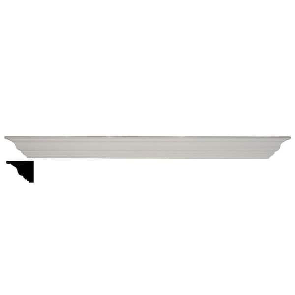 Ekena Millwork 4-1/2 in. x 60 in. x 4-1/2 in. Polyurethane Classic Shelf