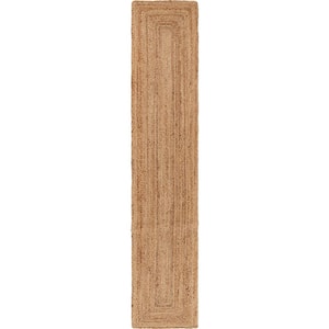 Classic Braided Natural 80 in. x 16 in. Organic Jute Table Runner
