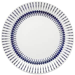 Actual Blue and Ivory 16-Piece Casual Blue and Ivory Earthenware Dinnerware Set (Service for 4)