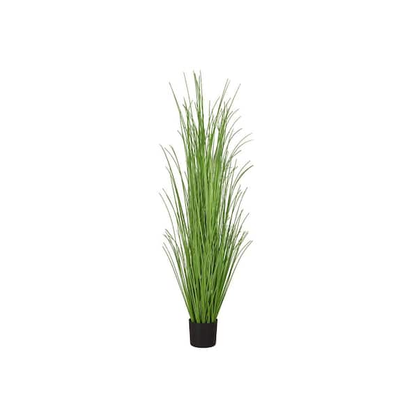 Unbranded 47.25" Green Artificial Grass in a Black Plastic Pot