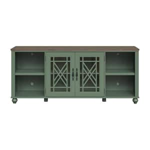 Elegant Green 70 in. TV Stand Fits TVs up to 80 in. to 85 in. with Open Storage