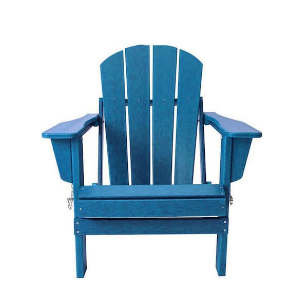 Wateday Outdoor Blue Plastic Adirondack Chair