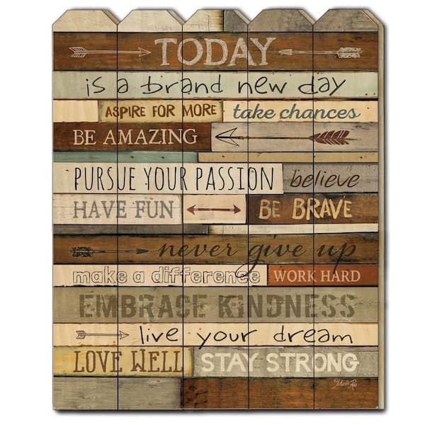 HomeRoots Charlie Today is a Brand New Day by Unframed Art Print 20 in. x 16 in.